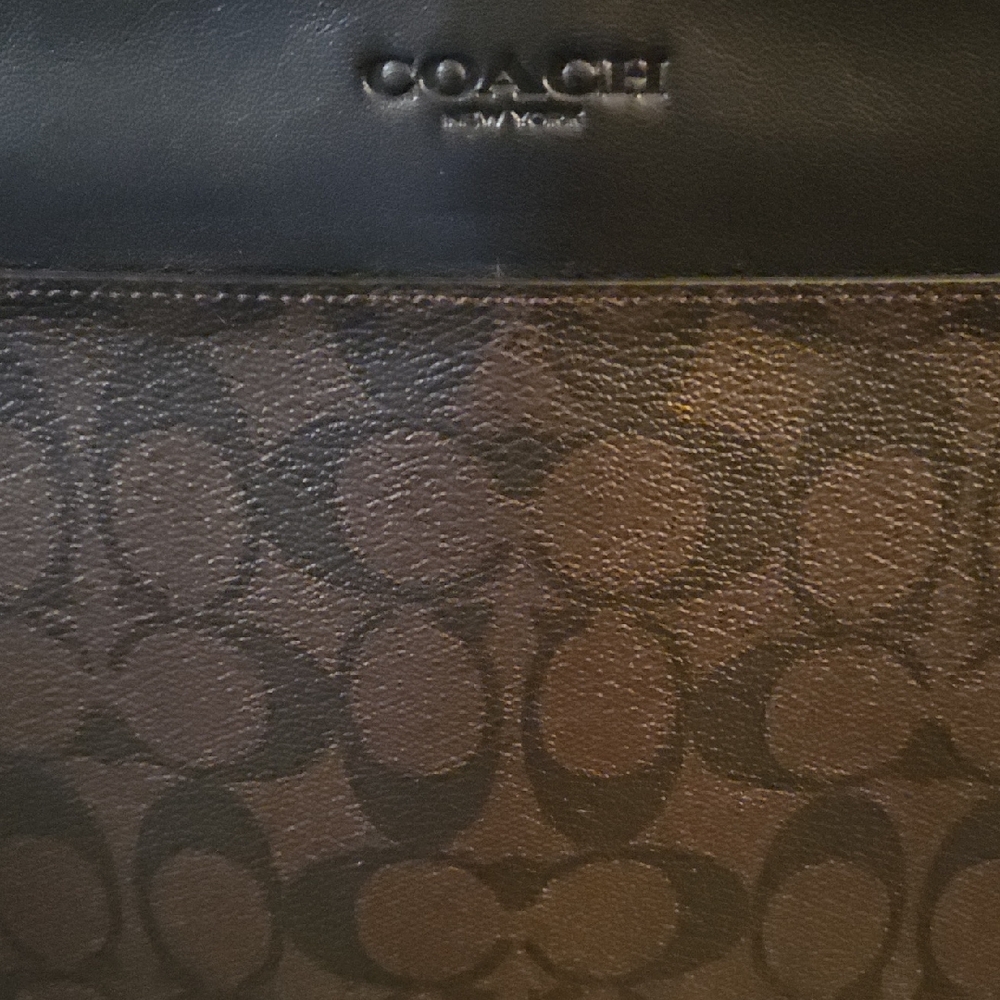 Coach Men's Black and Brown Laptop Bag - Picture 3 of 4